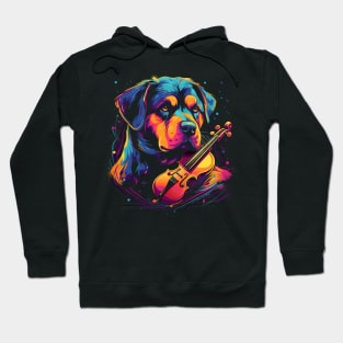 Rottweiler Playing Violin Hoodie